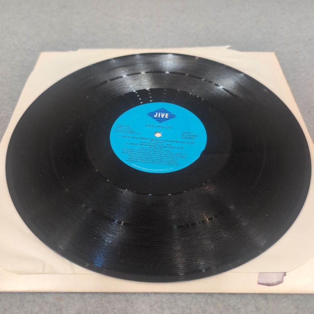 Kool Moe Dee Wild Wild West 12" Vinyl Single 1988 Jive Records 1086-1-JD VG - Picture 3 of 4